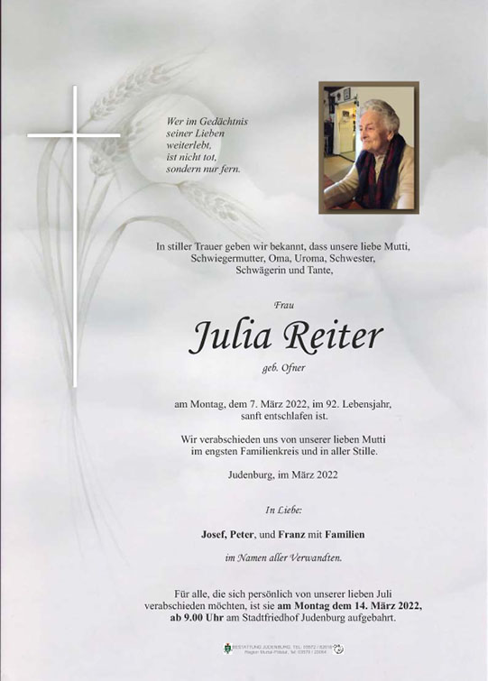 Parte Reiter Julia