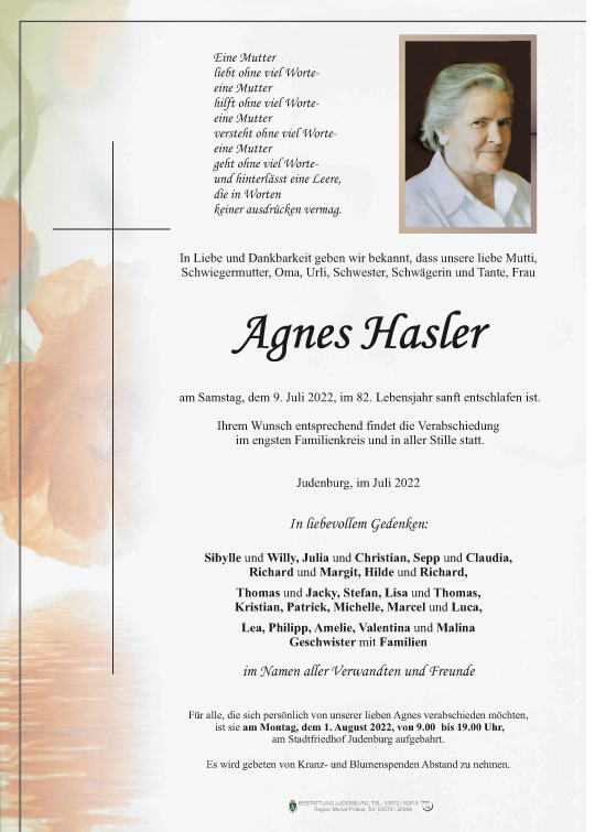Parte Hasler Agnes