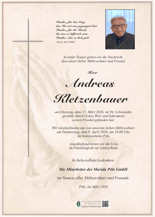 Parte Kletzenbauer Andreas