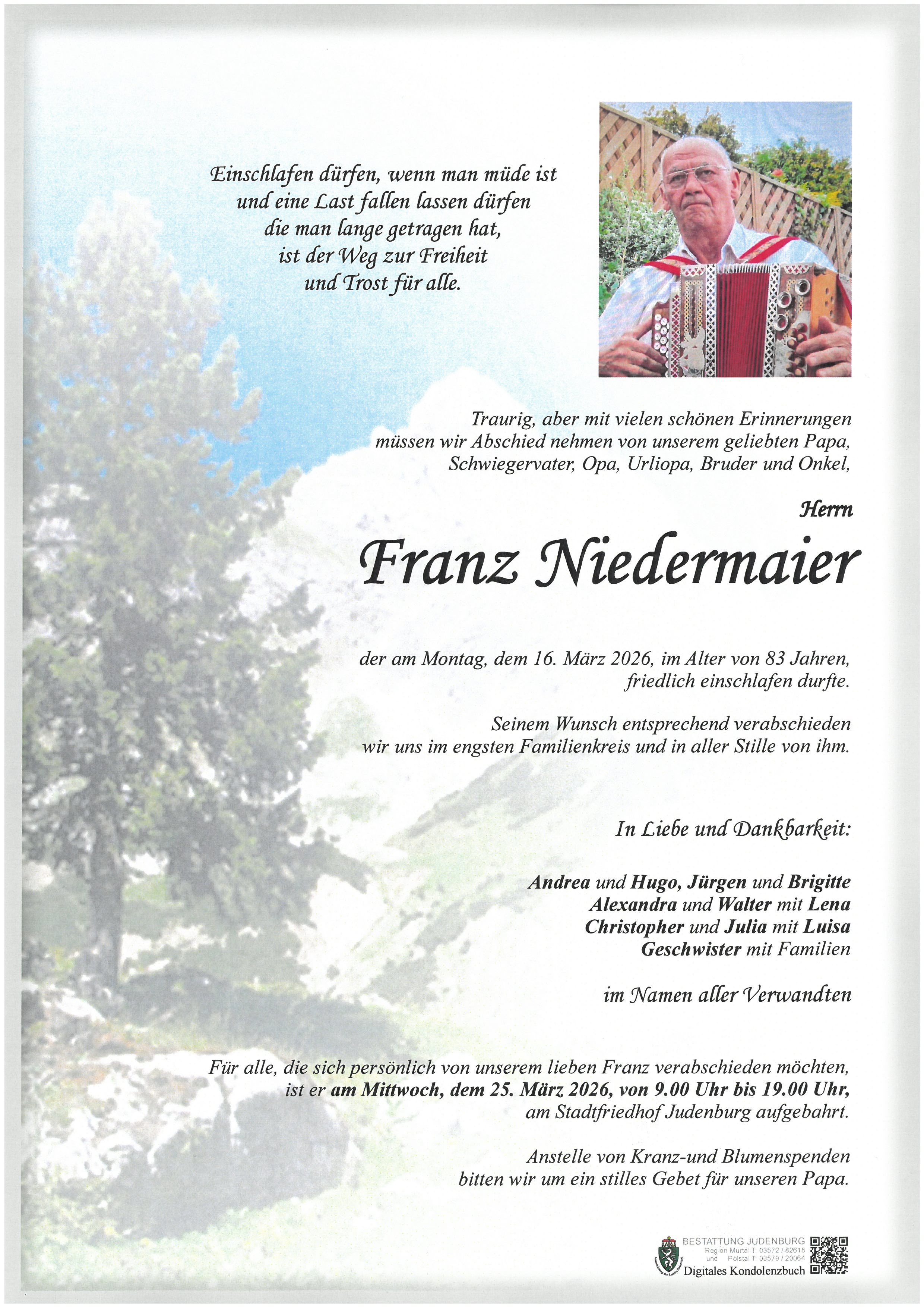 Parte Niedermaier Franz