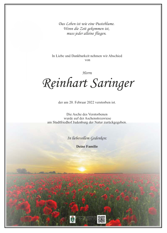 Parte Saringer Reinhart