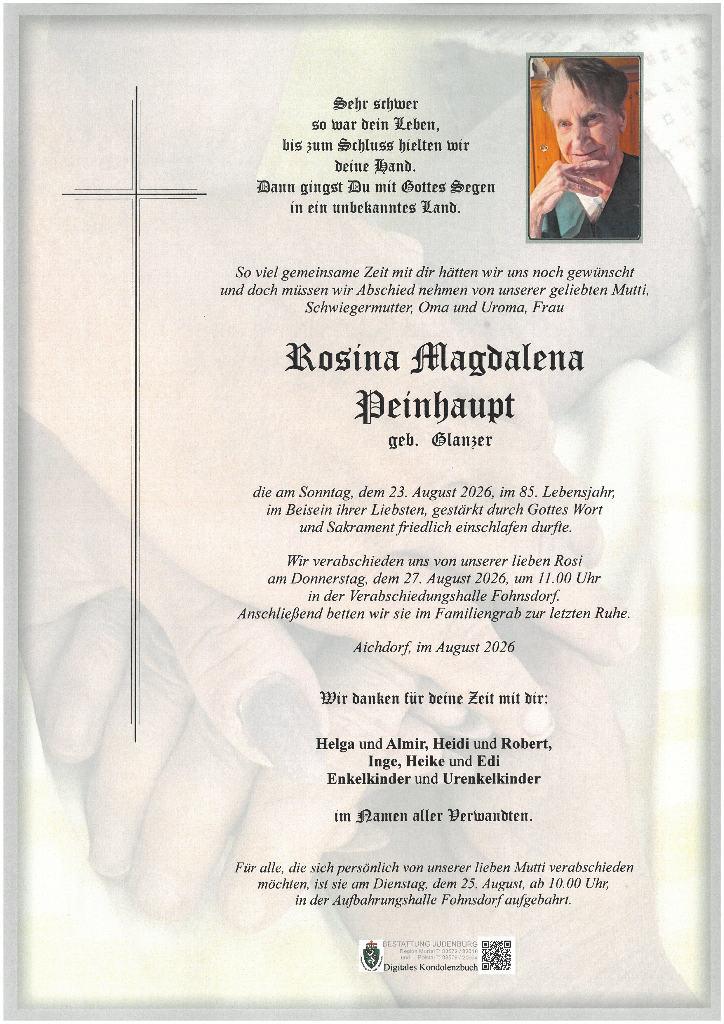 Parte Peinhaupt Rosina Magdalena