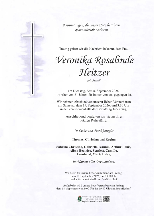 Parte Heitzer Veronika Rosalinde